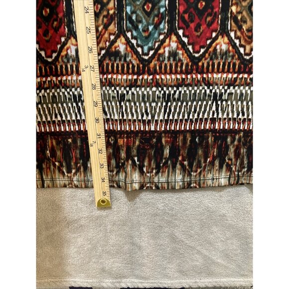 Karen Kane Multi-color Stretch Jersey Sleeveless Border Print Dress Women Sz Sm - Picture 7 of 16